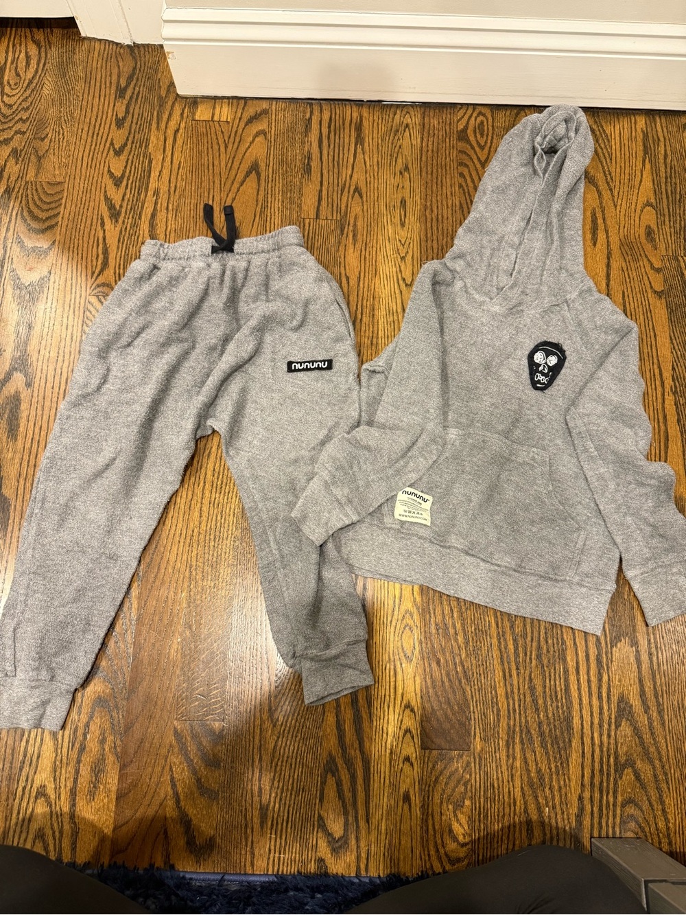 nununu Gray Hoodie & Joggers Set